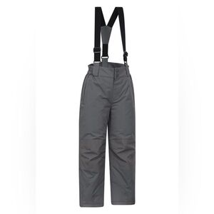 Children's Charcoal Ski Pants with Adjustable Straps